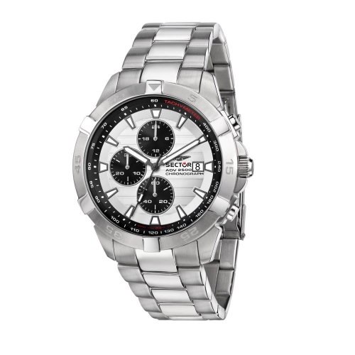 Sector Adv2500 43mm chr wsilver dial br ss