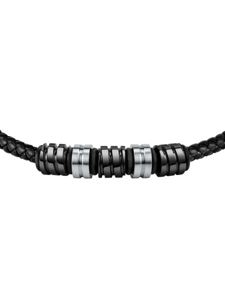 Bracciale SECTOR uomo Ceramic pelle nero