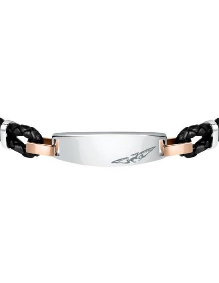 Bracciale SECTOR uomo Bandy pelle nera / acciaio (SZV75)