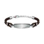 Bracciale SECTOR uomo Bandy corda marrone / acciaio