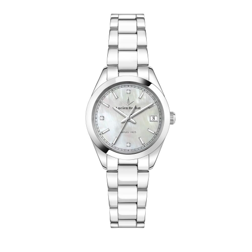 Lucien Rochat Madame 32mm 3h wht mop dial wdiam br ss