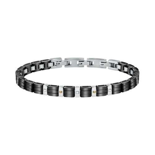 Bracciale MORELLATO uomo Gold 18 ceramica nera...