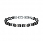 Bracciale MORELLATO uomo Gold 18 ceramica nera / oro