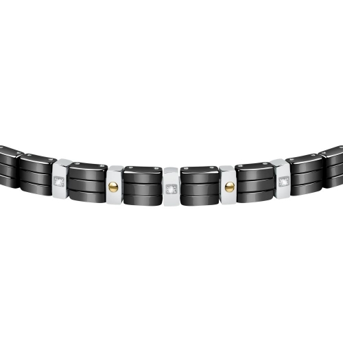 Bracciale MORELLATO uomo Gold 18 ceramica nera...