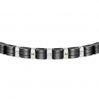 Bracciale MORELLATO uomo Gold 18 ceramica nera / oro