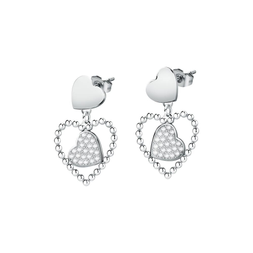 Morellato Dolcevita earr. long ss heart wcrystals
