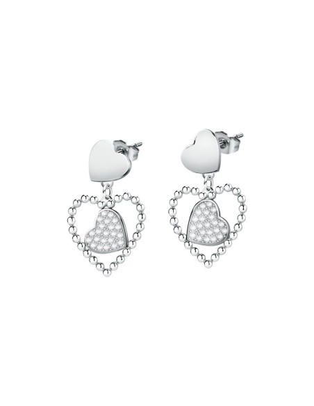 Morellato Dolcevita earr. long ss heart wcrystals