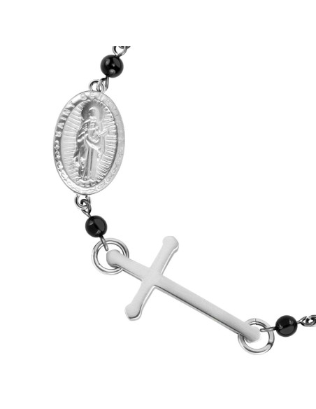 Sector Spirit br. rosary cross black onyx maschile SZQ23