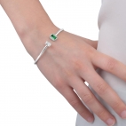 Morellato Tesori bangle emerald/white zir arg.925 donna SAIW58