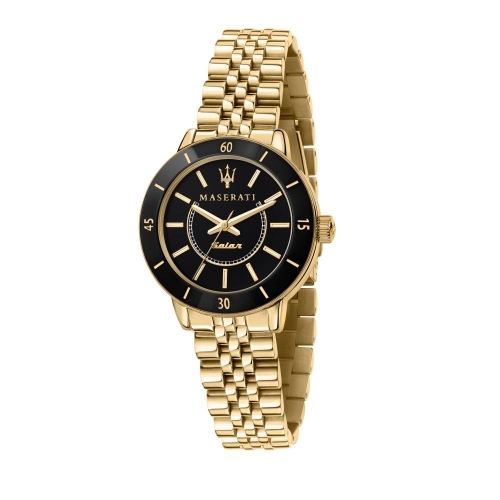 Maserati Successo solar 32mm 3h black dial br yg