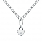 Collana MORELLATO donna Abbraccio acciaio cuore / lucchetto