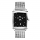 Philip Watch Newport 35x30mm 2h black dial mesh br ss maschile