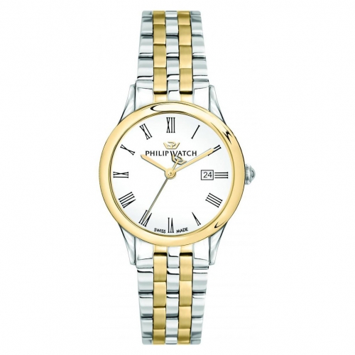 Philip Watch Marylin 31mm 3h white dial ss+yg br donna