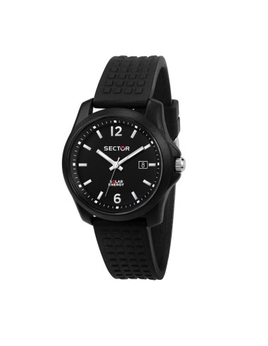 Sector 16.5 40mm 3h black dial black silicon st