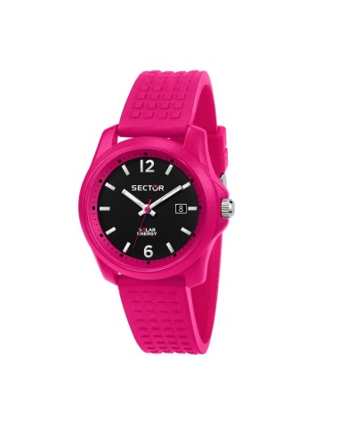 Sector 16.5 40mm 3h black dial pink silicon st