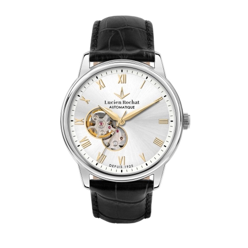 Lucien Rochat Iconic 42mm auto wsilver dial black st