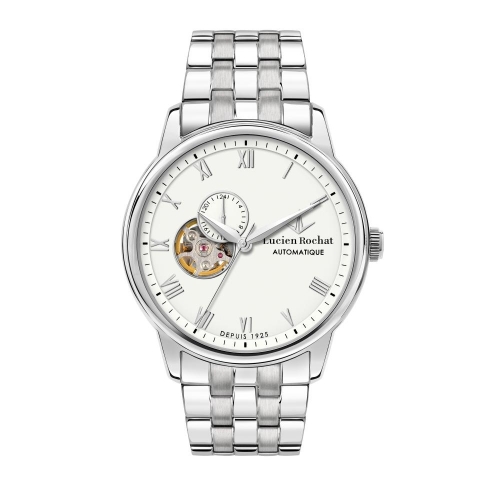 Lucien Rochat Iconic 42mm auto wsilver dial br ss