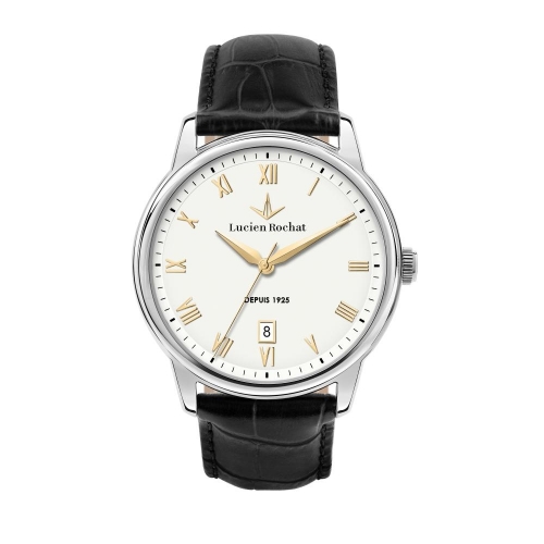 Lucien Rochat Iconic 42mm 3h white dial black st