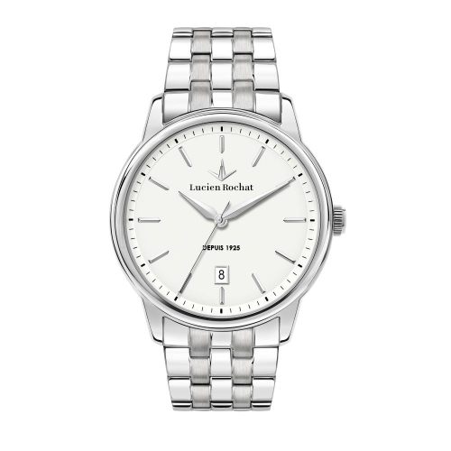 Lucien Rochat Iconic 42mm 3h white dial br ss