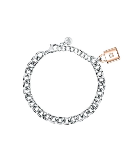 Morellato Abbraccio br ss & rg padlock 16+3cm