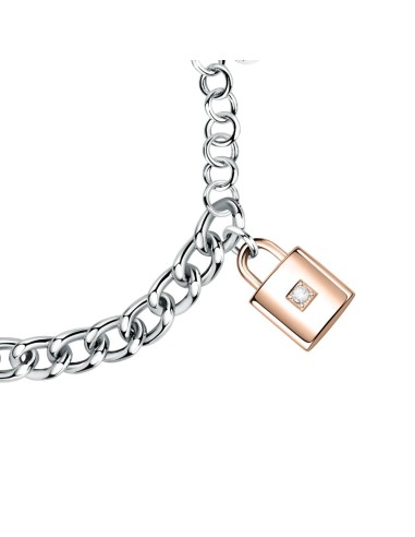 Morellato Abbraccio br ss & rg padlock 16+3cm