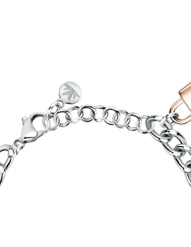 Morellato Abbraccio br ss & rg padlock 16+3cm