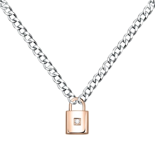 Morellato Abbraccio pend ss & rg padlock 38+7cm