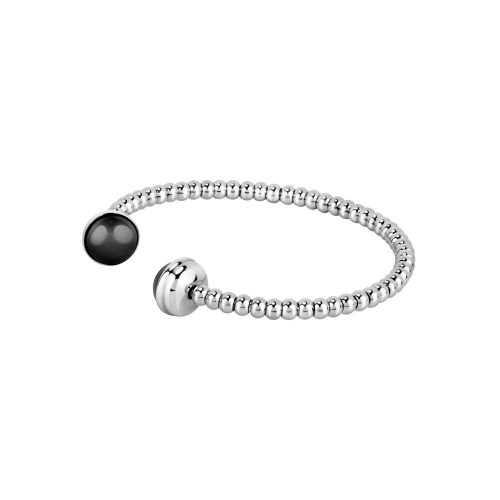 Morellato Enjoy bangle cuff ss boules black stones femminile