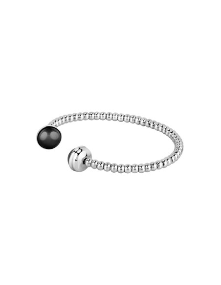 Morellato Enjoy bangle cuff ss boules black stones femminile
