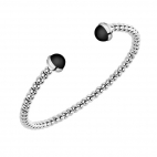 Morellato Enjoy bangle cuff ss boules black stones femminile