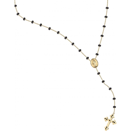 Morellato Devotion long pend. rosary yg black ston femminile
