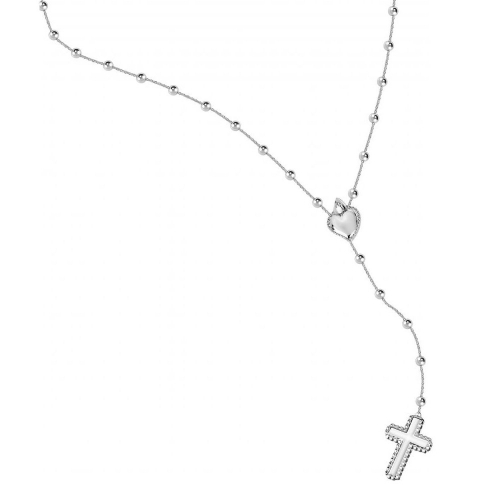 Morellato Devotion long pend. rosary ss heart+cros femminile