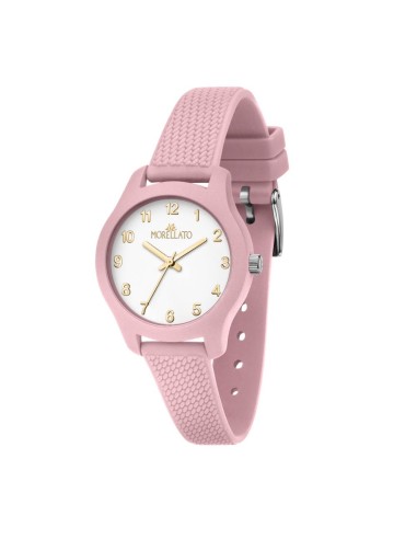 Morellato Soft 32mm 3h white dial pink silicon st