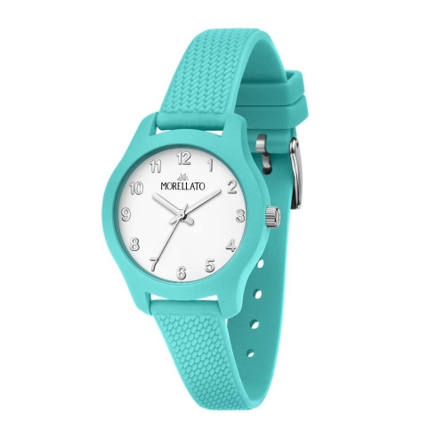 Morellato Soft 32mm 3h white dial aqua silicon st