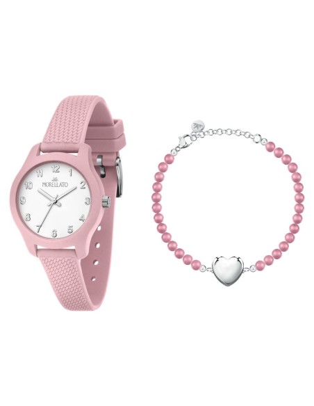 Orologio MORELLATO donna Soft tempo gomma rosa + bracciale