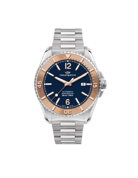 Philip Watch Amalfi Diving Automatic  –  Blu & Lunetta Oro Rosa (R8223218004)