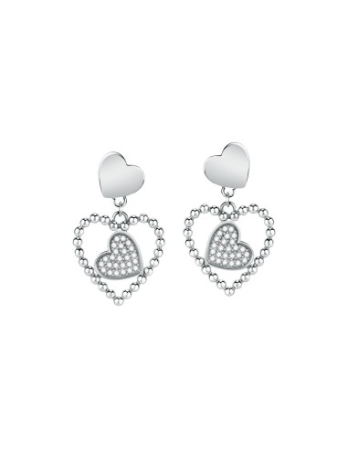 Morellato Dolcevita earr. long ss heart wcrystals