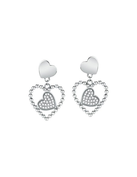 Morellato Dolcevita earr. long ss heart wcrystals
