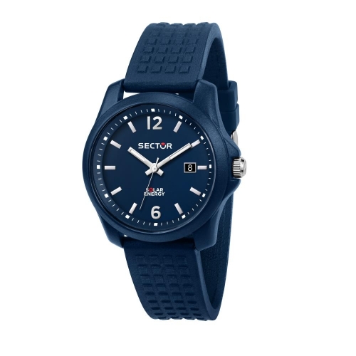 Sector 16.5 40mm 3h blue dial blue silicon st