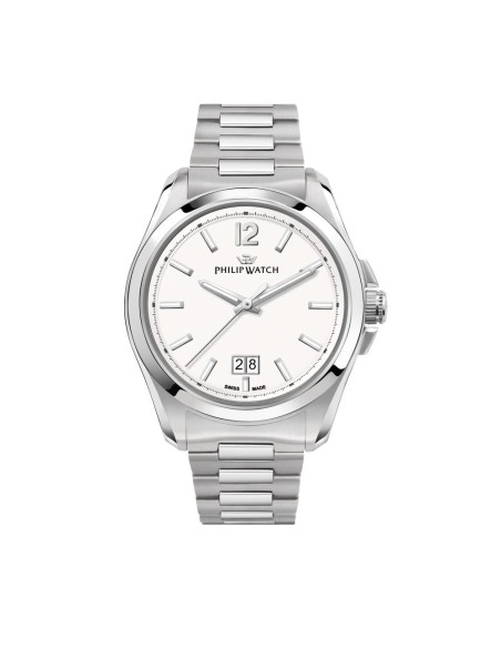 Orologio PHILIP WATCH uomo Amalfi data acciaio / bianco