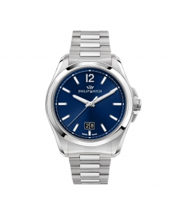 Philip Watch Amalfi 43mm 3h blue dial br ss