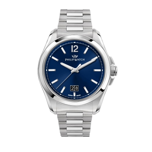 Philip Watch Amalfi 43mm 3h blue dial br ss