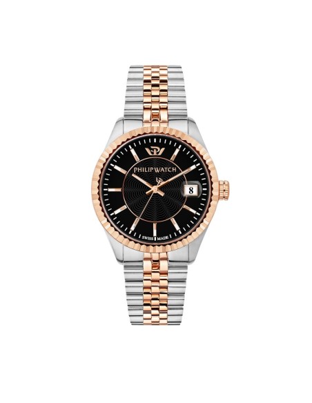 Philip Watch Caribe 39mm 3h black dial br ss+rg