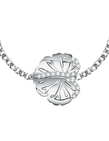 Morellato Ninfea silver plated bracelet leaf wcz
