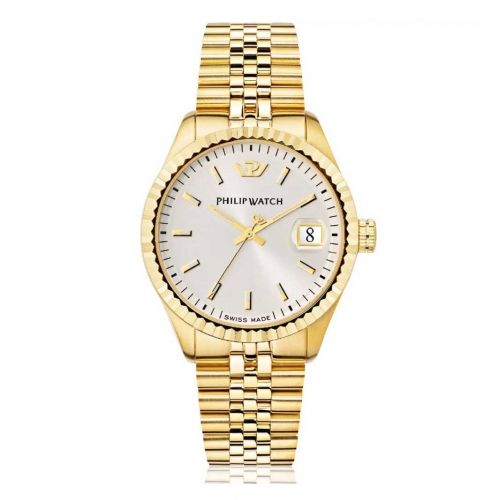 Philip Watch Caribe 39mm 3h beige dial bracelet yg