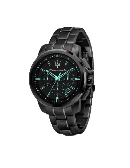 Maserati Aqua edition 44mm chro black dial br blk