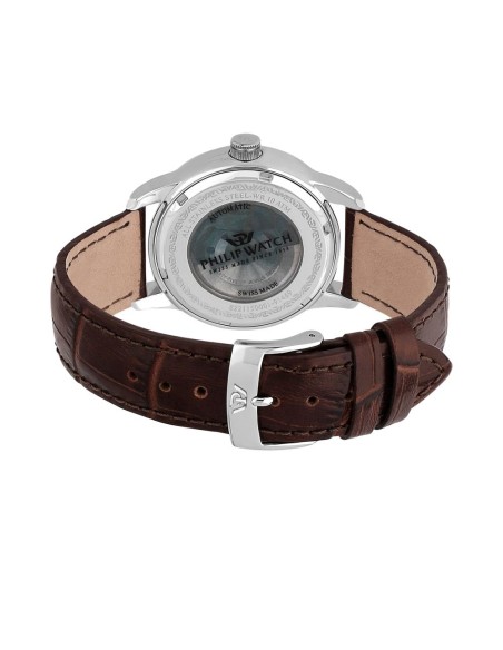 Orologio PHILIP WATCH uomo Anniversary automatico pelle marrone / bianco