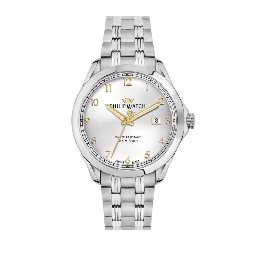 Philip Watch Blaze 41mm 3h wsilver dial br ss