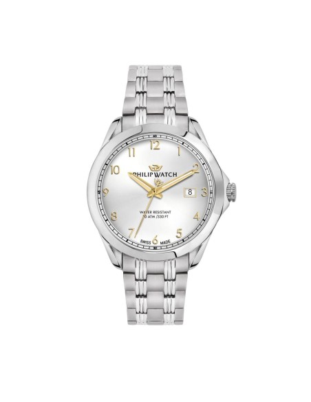 Philip Watch Blaze 41mm 3h wsilver dial br ss