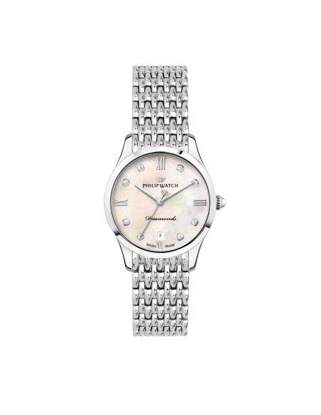 Philip Watch Grace 32mm 3h whit mop dial wdiam br ss